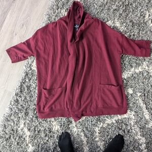 American Eagle Outfitters Maroon Cardigan